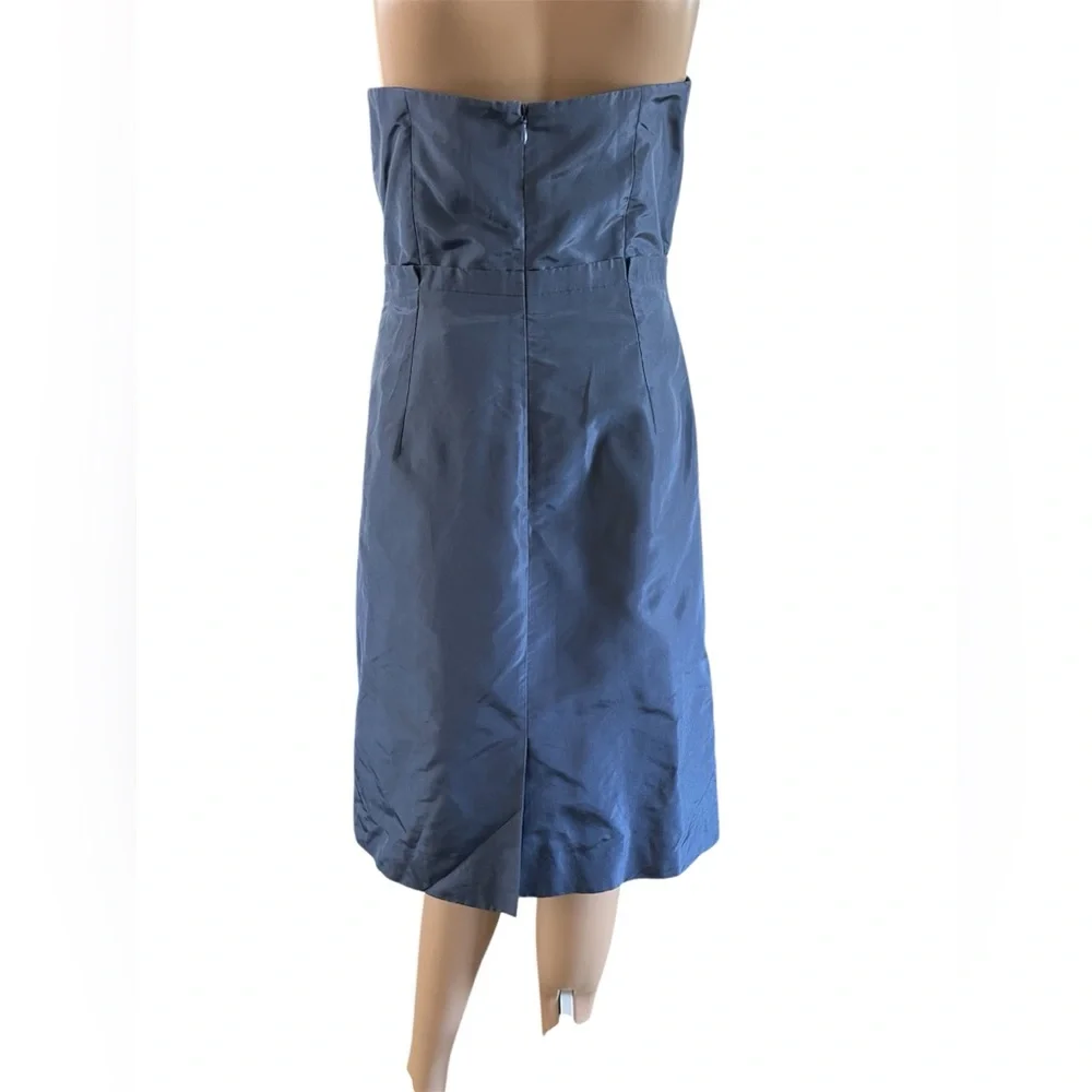 J.Crew Silk Taffeta Gracen Bridesmaid Dress Blue - Picture 3 of 4